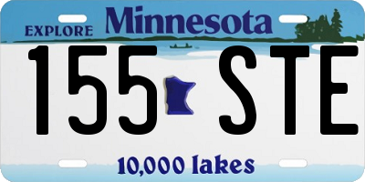 MN license plate 155STE