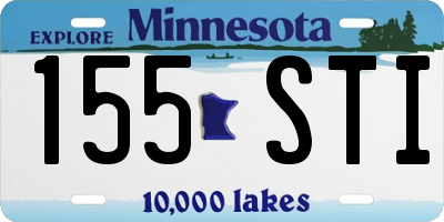 MN license plate 155STI