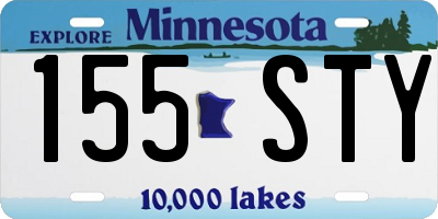 MN license plate 155STY