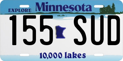 MN license plate 155SUD