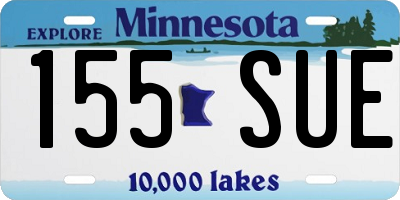 MN license plate 155SUE