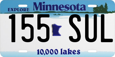 MN license plate 155SUL