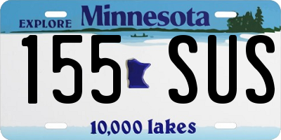 MN license plate 155SUS