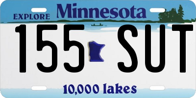 MN license plate 155SUT