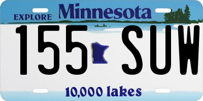MN license plate 155SUW