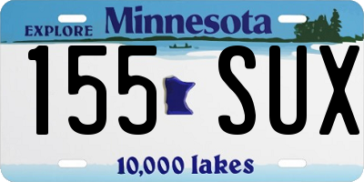 MN license plate 155SUX