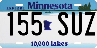 MN license plate 155SUZ