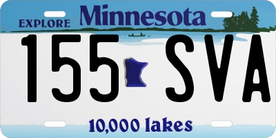 MN license plate 155SVA