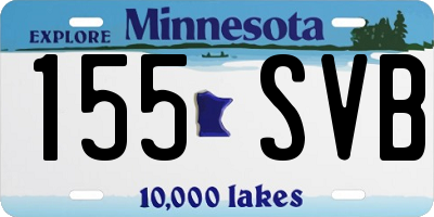 MN license plate 155SVB