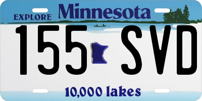MN license plate 155SVD