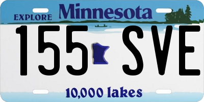 MN license plate 155SVE