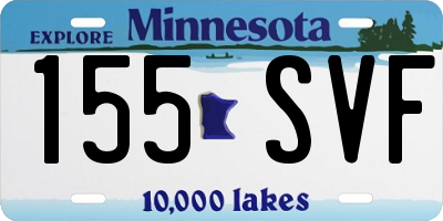 MN license plate 155SVF