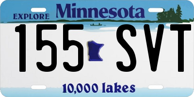 MN license plate 155SVT
