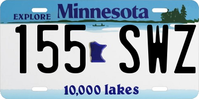 MN license plate 155SWZ