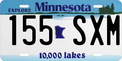 MN license plate 155SXM