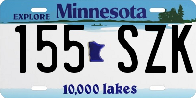 MN license plate 155SZK