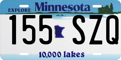 MN license plate 155SZQ