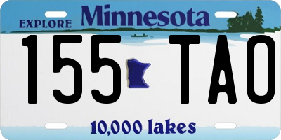 MN license plate 155TAO