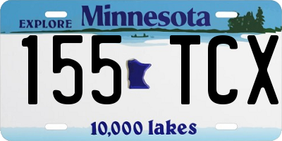 MN license plate 155TCX