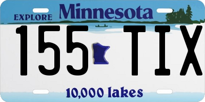 MN license plate 155TIX