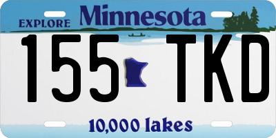 MN license plate 155TKD