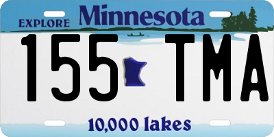MN license plate 155TMA