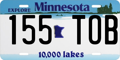 MN license plate 155TOB