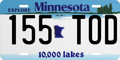 MN license plate 155TOD