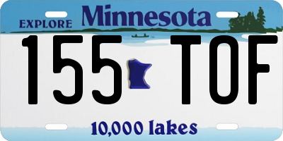 MN license plate 155TOF