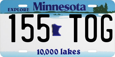 MN license plate 155TOG