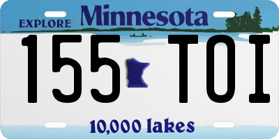 MN license plate 155TOI