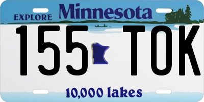 MN license plate 155TOK