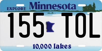 MN license plate 155TOL