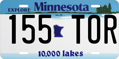 MN license plate 155TOR