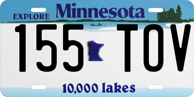 MN license plate 155TOV