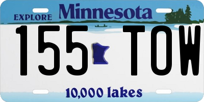 MN license plate 155TOW