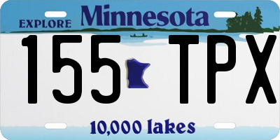 MN license plate 155TPX