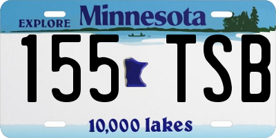 MN license plate 155TSB
