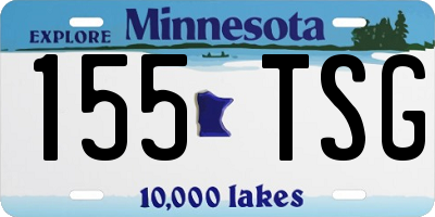 MN license plate 155TSG
