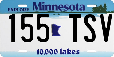 MN license plate 155TSV