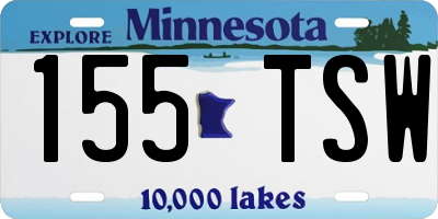 MN license plate 155TSW