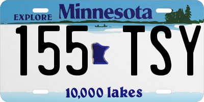 MN license plate 155TSY