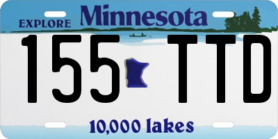 MN license plate 155TTD