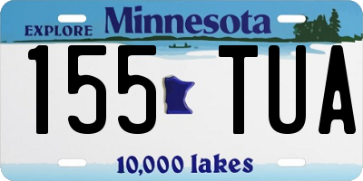 MN license plate 155TUA