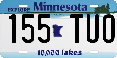 MN license plate 155TUO