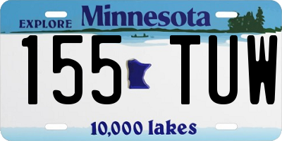 MN license plate 155TUW