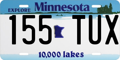 MN license plate 155TUX