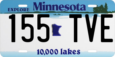MN license plate 155TVE