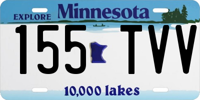 MN license plate 155TVV