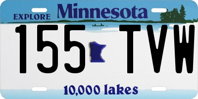 MN license plate 155TVW